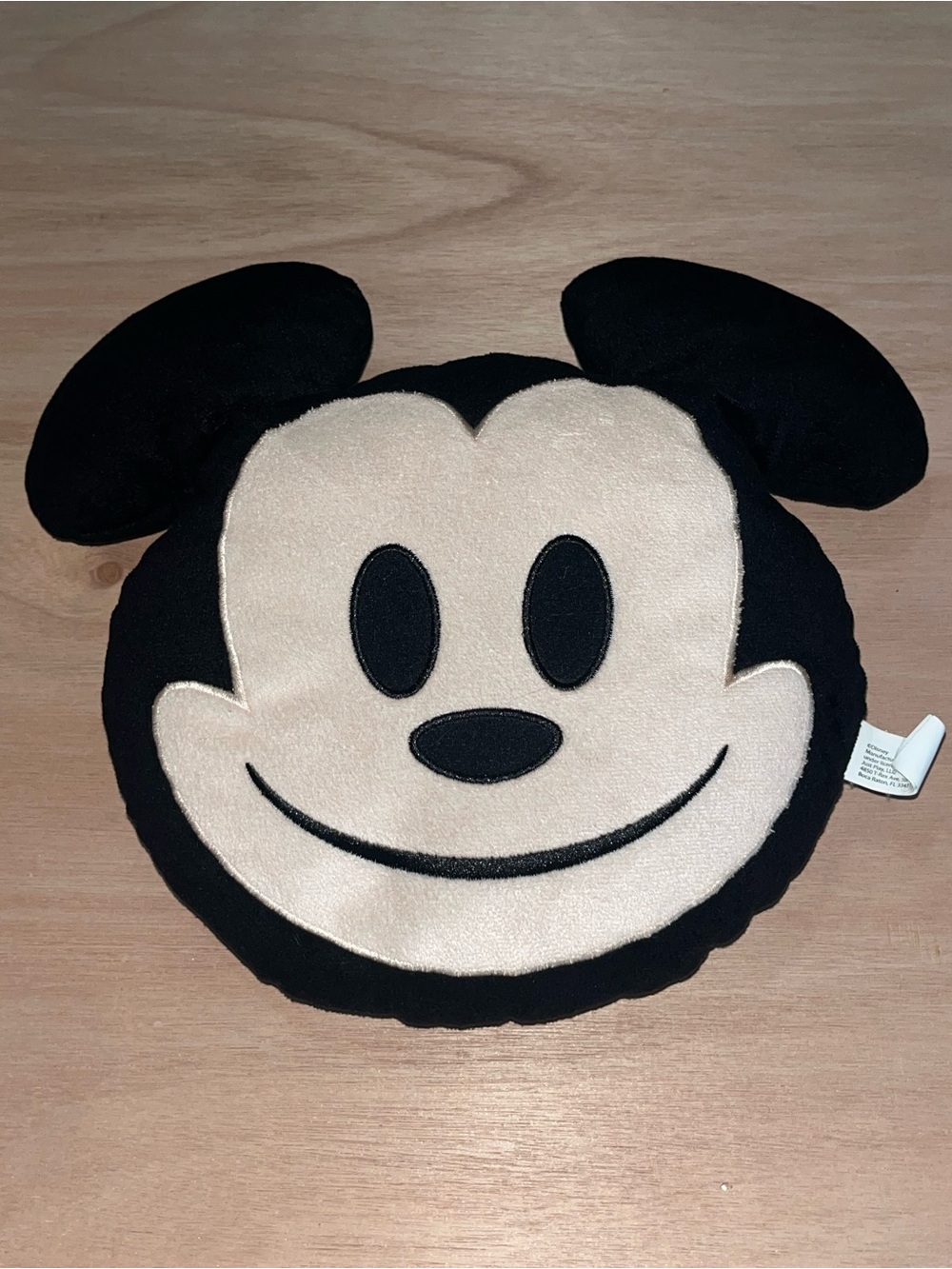 Disney Black & Cream Mickey Plush Face Pillow